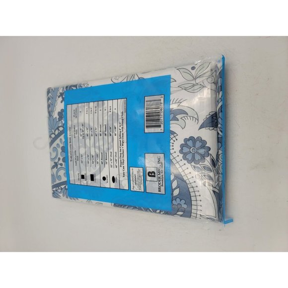 Vinyl Table Cloth Superior Flannel Back Broder Home Design 52" × 108" New A2 - Picture 7 of 11